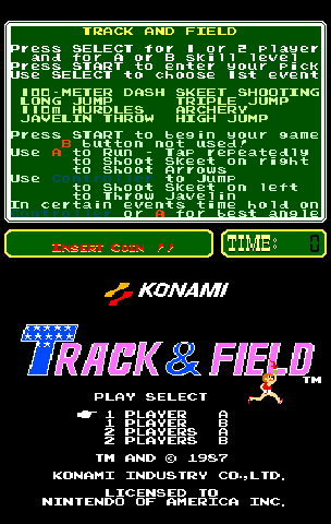 Track & Field (PlayChoice-10) Title Screen
